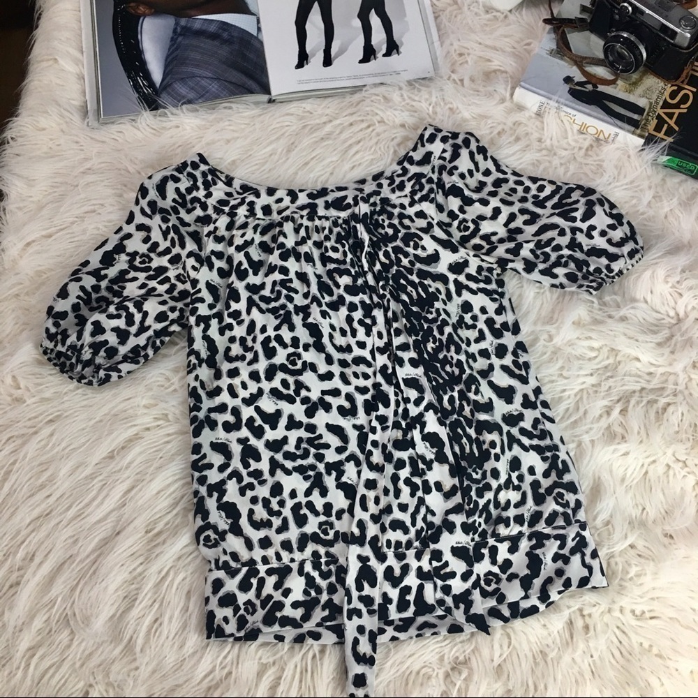 White House Black Market Animal Print Blouse | Workwear / Elevated Casual